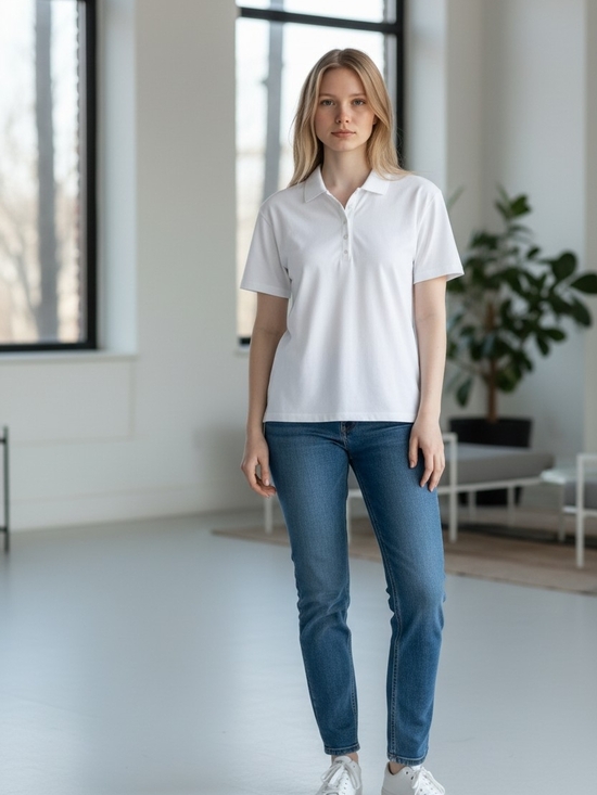 croft & barrow Tops - Croft & Barrow White Tag with Blue Accent